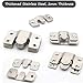 8 PCS Flush Mount Brackets, Concealed Headboard Wall Fixings Brackets, Heavy Duty Stainless Steel Concealed Interlocking Z Clip Wall Fixings For Headboards Mirrors Pictures Frames Art Hanging