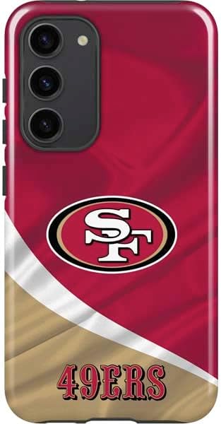 Skinit Pro Phone Case Compatible with Galaxy S23 Plus - Officially Licensed NFL San Franciso 49ers Black & White Design