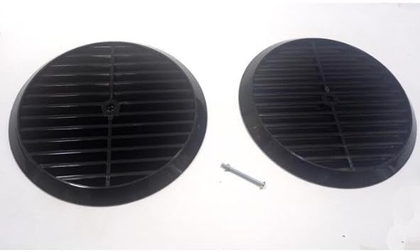 Siyah Panjur Do algaz Havaland rma Cam Menfezi Kapa  Ultrasonik  zel Plastik D 18-cam Delik  16cm