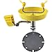 Global Industrial Wall Mounted Emergency Eyewash with Plastic Bowl, Push Handle, Yellow