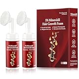 5% Minoxidil for Men and Women, Minoxidil Foam for Women Hair Growth, Topical Hair Loss Treatment, Promotes Hair Regrowth Fuller and Thicker, Unscented - 2 Pack