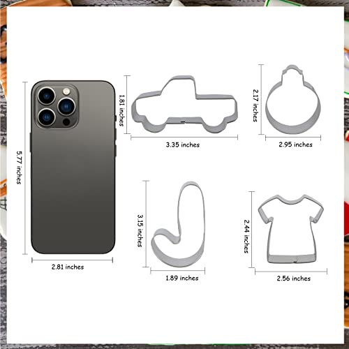 Gone Fishing Cookie Cutter Set With Stainless Steel Sports Jersey, Fish, Candy Cane, Fishing Bobber For Fisherman Fishing Themed Party Supplies #TOP6