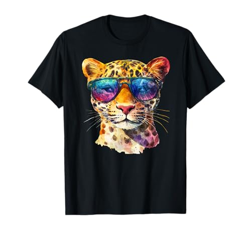 Gafas de sol geniales Leopard Zookeeper Wildlife Animal Lover Camiseta