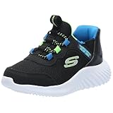 [Skechers] スニーカーブーツ Bounder-Brisk-Burst ボーイズ ブラック/ブルー/ライム。 14.0 cm