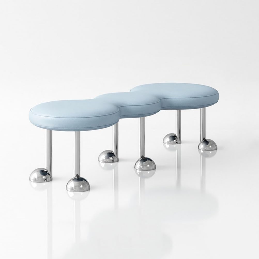 End of Bed Bench Bedroom, Changing Shoe Bench, Long Ant-Shaped Bench with Legs, Vanity Bench Stool, Upholstered Bench, Accent Bench for Living Room,A,110 * 40 * 45CM