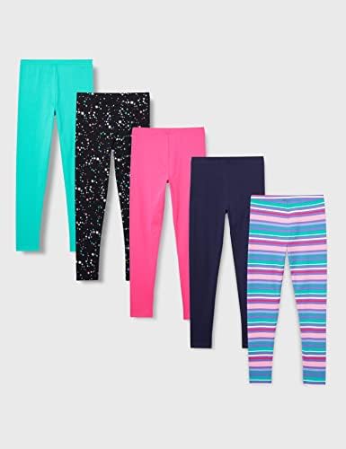 Spotted Zebra Girls' Toddler Leggings, 5-Pack Starburst, 4T - 3