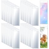 SBYURE 100 PCS Clear Bookmark Sleeves Large Plastic Photo Booth Sleeve with Hole 7.5 x 2.5 Inches Book Markers Cover Holder for School and Office
