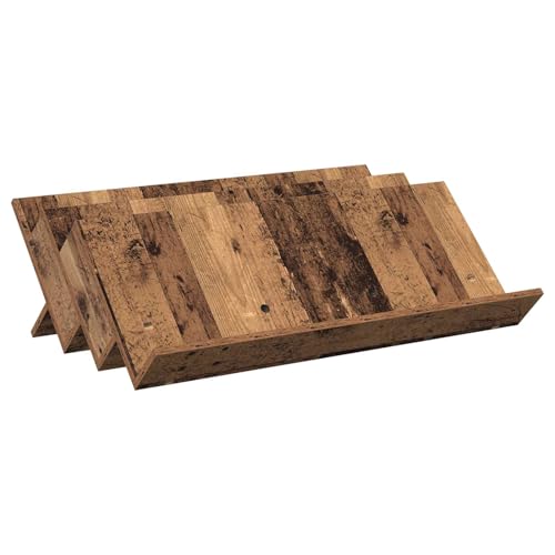 Jkghdrt Étagère à magazines avec étagère en bois recyclé fabriqué à partir de bois, buffet moderne en bois de 90 x 53 x 28,5 cm pour une solution de...