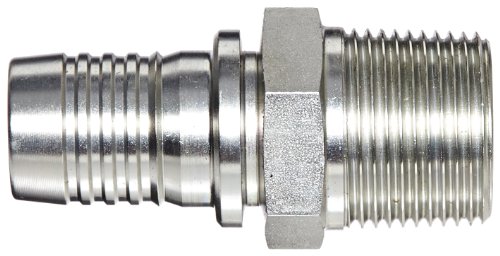 Image of Aeroquip 1S16BT16 Carbon Steel Global Crimp Hose Fitting BSPT Male, Straight, 1 inch Hose ID, 1 inch Pipe Size