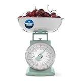 Salter Timeless mechanische Küchenwaage, 5 kg, Analoganzeige, Salbeigrün