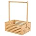 BAMBOOHOMIE Baby Shower Crate Closet, Baby Baskets with Hangers Handle, Baby Crate Box for Baby Shower, Welcome Gift Basket for Newborn Baby, Pregnancy Gift for New Parents (Natural, Large Size)