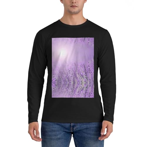 Chemise mode homme à manches longues imprimé violet romantique