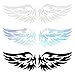 FINGERINSPIRE 12er Set Autoscheibenaufkleber 25x7 cm Engelsflügel Aufkleber(3 Farben) Wasserdichte Aufkleber Geschnitzte hohle Aufkleber für Laptop Helm Auto Fenster Stoßstange