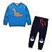 FILOWA Conjuntos Niños Deportivos Ropa para Bebé Niño Niña Traje Otoño Invierno Algodón Casual Azul Dinosaurio Impresión Sudaderas Pantalones Chándal Unisexo Infantil Disfraces 2-7 años