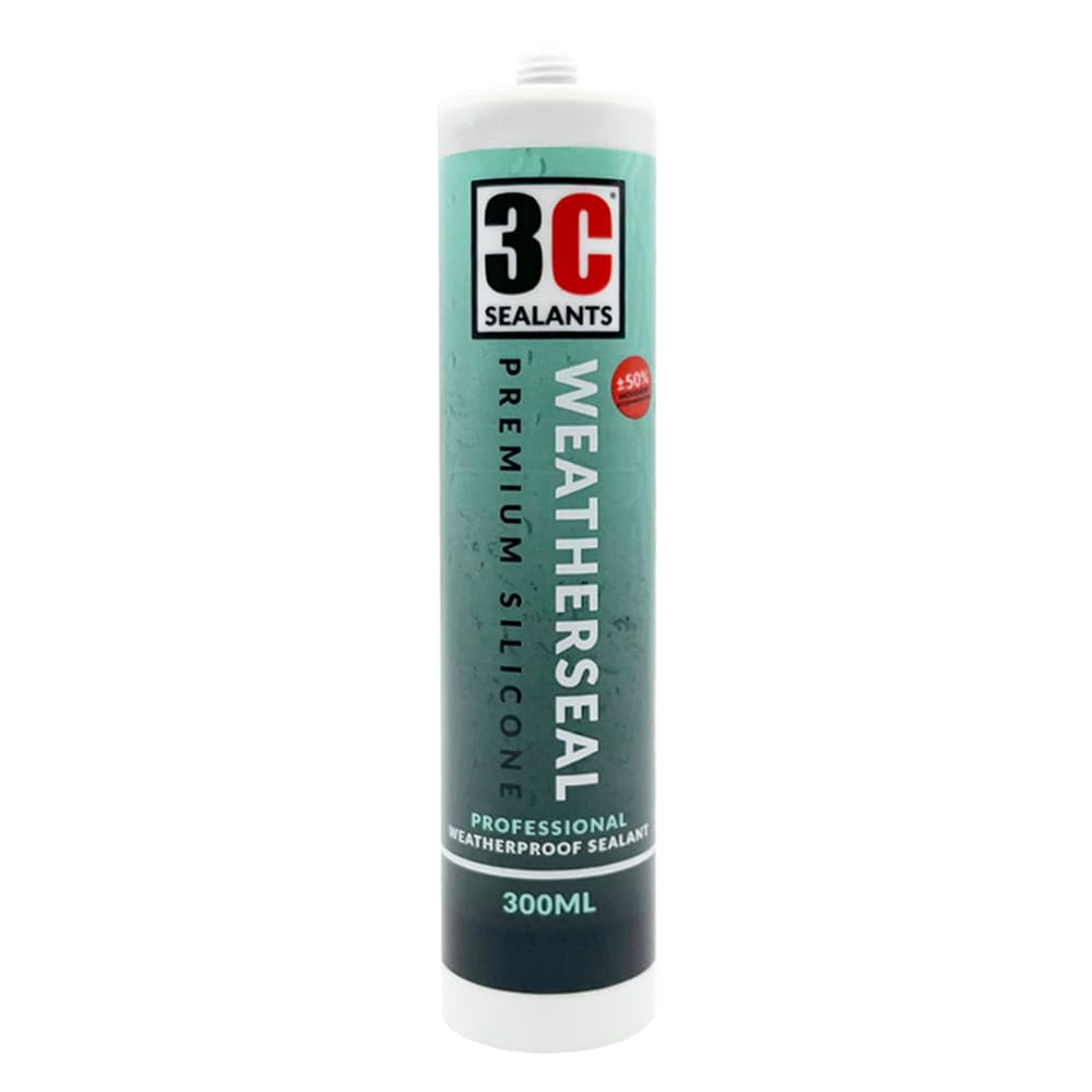 3C SealantsWeatherseal Premium Weatherproof Silicone Sealant 300ml Black