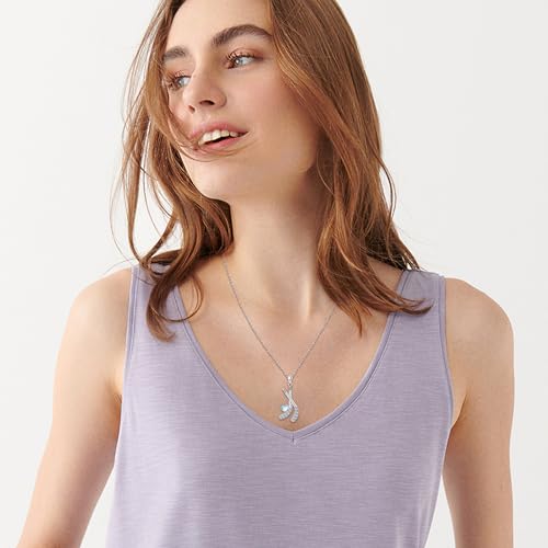 Baseball/Golf/Hockey/Tennis Necklace 925 Sterling Silver Moonstone Ball Sports Pendant Jewelry Graduation Gifts for Women Girlfriend Mom3