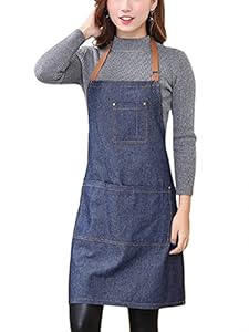 Aivtalk Denim Kochschürze Küchenschürze mit Taschen