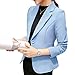 Produktbild DISCOUNTL Slim Anzug Jacke Langarm Solid Color Revers Casual Pink Damen Jacken Damen Anzugjacken Anzug Weibliche (Waren nur Enthalten Oberbekleidung) Gr. 36, hellblau
