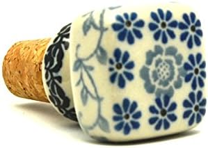 Polish Pottery Wine Stopper - Silver Lace