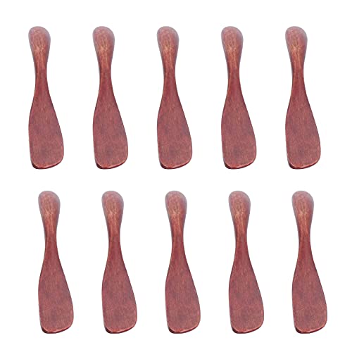 Gsycle 10PCS Butter Spreader, Wooden Dinner Knife Cheese Spreader Cake Knife Kitchen Tool for Bread Bakery Cake Jam Cheese Butter(Red)