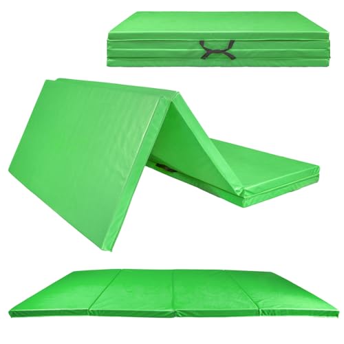 FIXKRAFT Faltbare Turnmatte 240x120 GROß Weichbodenmatte Klappbar 5 cm Dicke Gymnastikmatte Sportmatte Fitnessmatte Rutschfest Yogamatte XXL Zuhause & Reise Klappmatratze (Grün) FIXKRAFT Faltbare Turnmatte 240x120 GROß Weichbodenmatte Klappbar 5 cm Dicke Gymnastikmatte Sportmatte Fitnessmatte Rutschfest Yogamatte XXL Zuhause & Reise Klappmatratze (Grün)