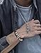Hengbofeng Mens Fashion Bracelets, Leather, Stainless Steel, Braided Rope & Beaded Designs - Perfect Accessories for Him