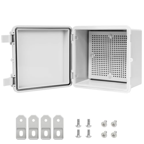LMioEtool - LMioEtool ABS Plastic Dustproof Waterproof IP65 Junction Box Hinged Shell Universal Electrical Project Enclosure Gray 150x150x90mm (5.9"x5.9"x3.5")