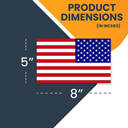 Image of Magnet Me Up Reversed American Flag Magnet Decal, 5x8 Inches, Red White, and Blue, Heavy Duty Automotive Magnet for Cars, Trucks, SUVs, or Any Other Magnetic Surface
