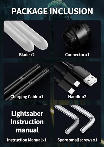 Image of Lightsaber,Dueling Double Light Saber,Metal Hilt Force Fx Rechargeable 2pack Real 20 Colors Length 4 Modes