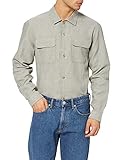 Camiseta Ls Camp Dockers LS CAMP SHIRT, Camisa para Hombre, Verde (Mulled Basil), M