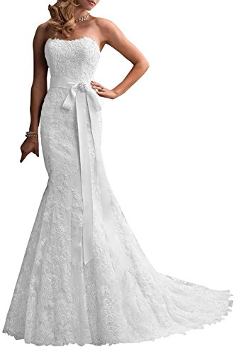 Robe de mariée sirène trompette dentelle dos nu robe de mariage ajustée chic