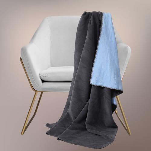 sei Design Plaid Kuscheldecke flauschig Tagesdecke, Dicke Sofa Decke, Baumwolldecke hochwertige Verarbeitung 150x200 cm Deko Wohnzimmer, Überwurf für Couch