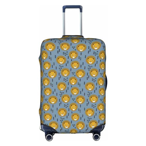 Housse de bagage pliable lion blanc M évitant les rayures sur valise enfant