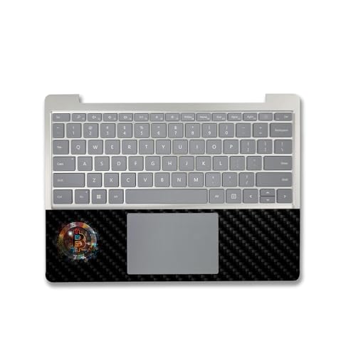 Image of MightySkins Carbon Fiber Skin Compatible with Microsoft Surface Laptop Go 3 (2023) Full Wrap Kit - Crypto | Protective, Durable Textured Carbon Fiber Finish | Made in The USA