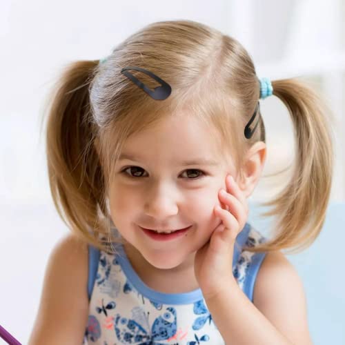 Alef Judaica Anti-Rust Metal Snap Hair Clips For Women | Non Slip Metal Barrettes For Girls | Reusable Classic Snap Barrettes For All Hair Types | 4.9 Cm Hair Accessories, Black, 150 Pcs #TOP5