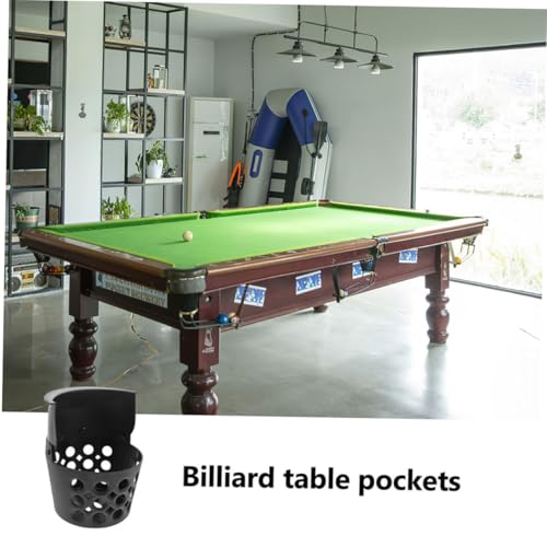 Bolsillos de mesa de billar americano estándar en plástico negro, pack de 4 piezas 3