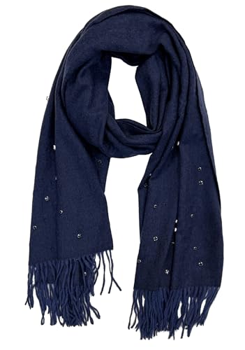 20% Lana, 80% Viscosa Van Der Rich® - Sciarpe e Châles con Strass per Abiti da Sera - Donna (7-Navy)
