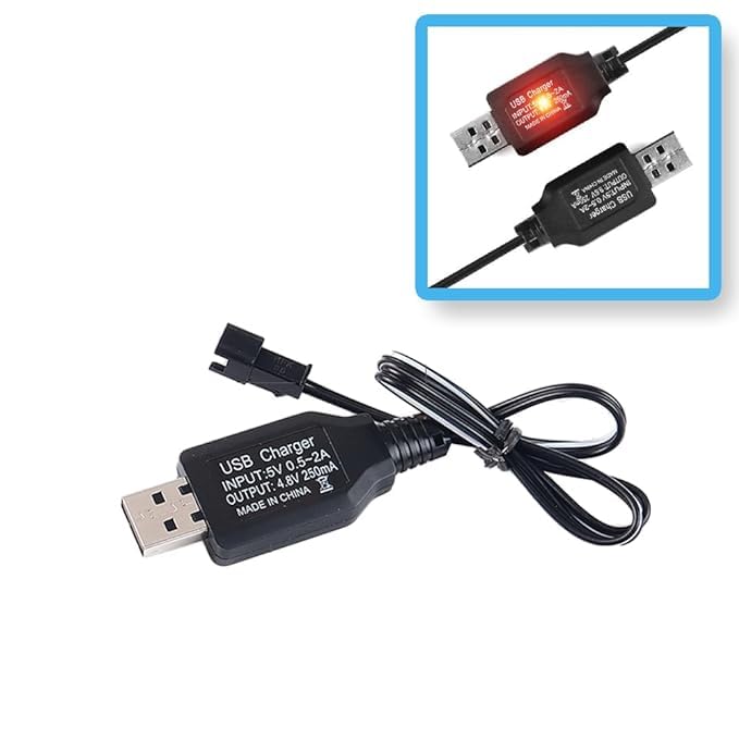 BOGOTA RC Model Battery Charger Cable | USB Charger Cable with SM-2P Plug Compatible RC Car RC Plane RC Tank RC Drone Toys & Multipurpose Batteries - 1pc (B0D1CQB7PV) Amazon Price History, Amazon Price Tracker