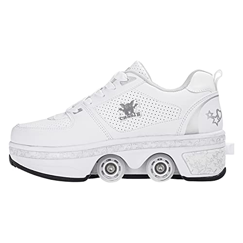 Women's Retractable Roller Skates for Outdoor Use