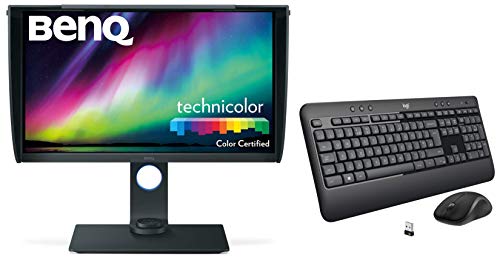 Image of BenQ SW271 PhotoVue 27 inch 4K HDR Photography IPS Monitor | AQCOLOR Technology for Accurate Reproduction+ Logitech Keyboard Combo