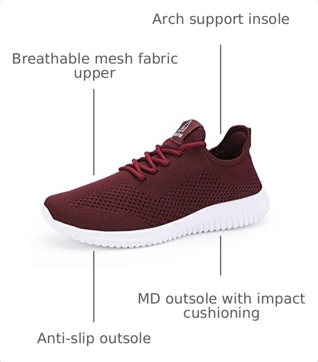 Image of VAMJAM Men's Running Shoes Ultra Lightweight Breathable Walking Shoes Non Slip Athletic Fashion Sneakers Mesh Workout Casual Sports Shoes
