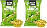 Frankie's Organic Chips - Crunchy Jalapeno Puffs Baked - Vegan, Gluten Free, No Gmo, Sprouted Protein Snacks - 140g (Pack of 2)