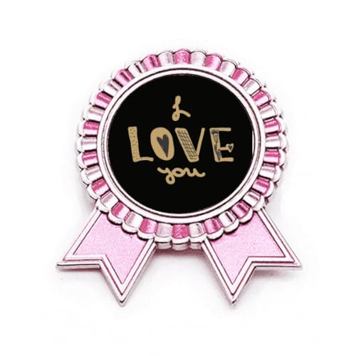 Broche I Love You rose M en métal pour personnaliser vos vestes