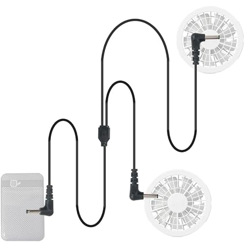 ZUUN (ズーン) 空調 作業服 交換用電源ケーブル バッテリー側 外径3.5mm 内径1.35mm → ファン側 外径3.5mm 内径1.35mm x2口 KS-10 KS-11 (外径3.5mm 内径1.35φ 2分配 FAN付服用)のサムネイル