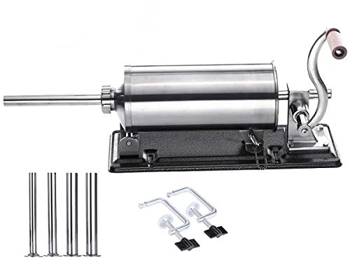 RSTJ-Sjap Hausgemachte Wurst Stuffer Maschine, Edelstahl 6 Pfund Wurstfüllmaschine Fleischfüller Wursthersteller Mit Mit…