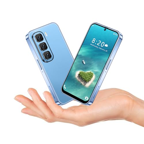 PrzTIk Teléfono celular desbloqueado de 4 pulgadas Dual SIM Android Face ID/WIFI/4G (azul)