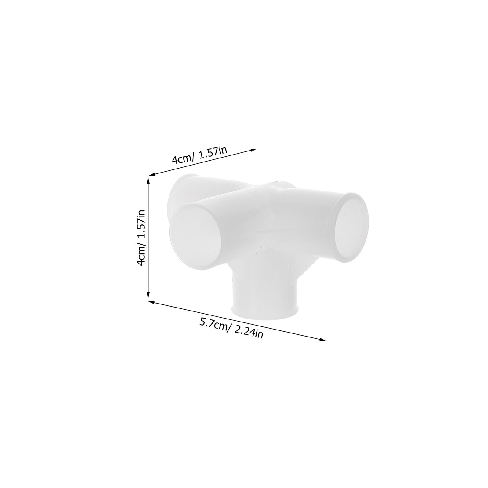 NOLITOY Connecteurs de Garde-Robe pour Tringles de 16mm Raccords Quatre Voies en Plastique Blanc 50pcs Accessoires Robustes pour Organiseurs de Placard Appartements et Dortoirs