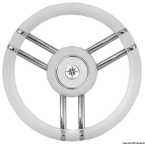 OSCULATI Volante Apollo Inox+Poliuretano Ø 350 mm Bianco