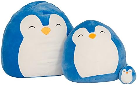 3.5" Squishmallow Clip-On Super Soft Flush Toy (Blue Penguin)
