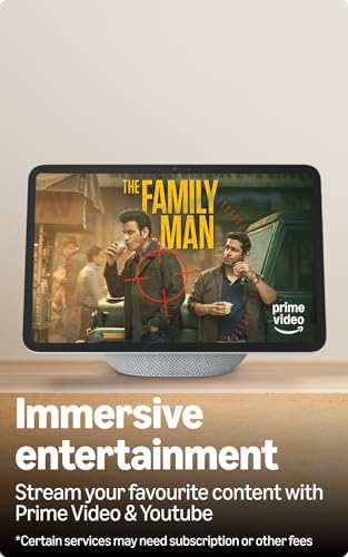 Image of Amazon Echo Show 11 (newest model), vibrant 11 inch Full HD display with spatial audio & Alexa, new sleek design, Glacier White, combo with wipro 9W smart bulb